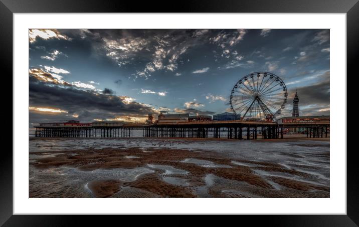 Blackpool Central Pier and Tower Framed Mounted Print by Scott Somerside