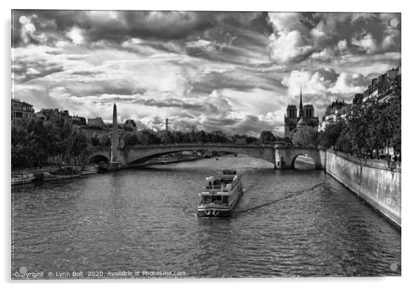 River Boat on the River Seine Acrylic by Lynn Bolt