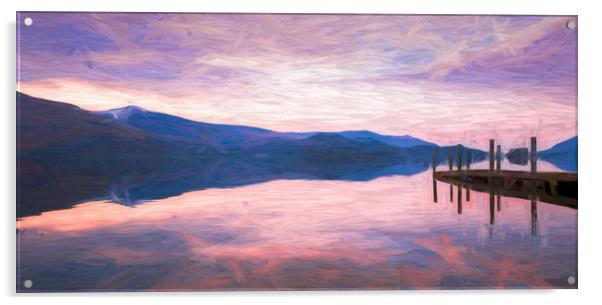 Derwent Water at dusk Acrylic by Jason Wells