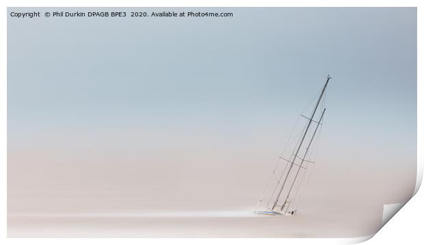 The Stranded Yacht Print by Phil Durkin DPAGB BPE4