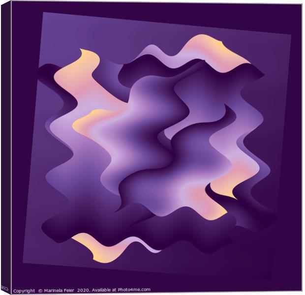 Purple waves Canvas Print by Marinela Feier