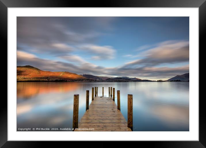 Ashness Gate Landing Stage Framed Mounted Print by Phil Buckle