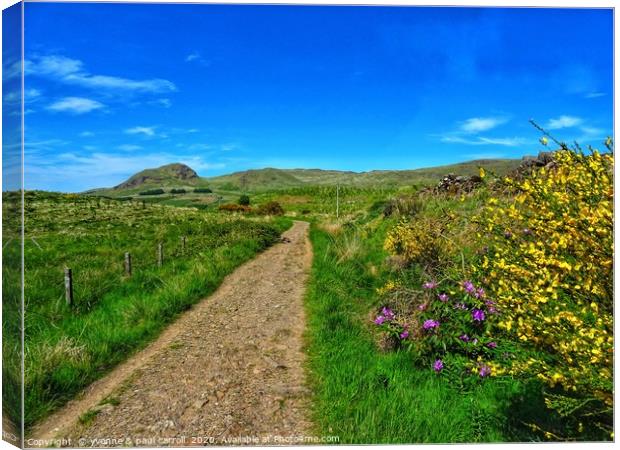 West Highland Way looking towards Dumgoyne Hill    Canvas Print by yvonne & paul carroll