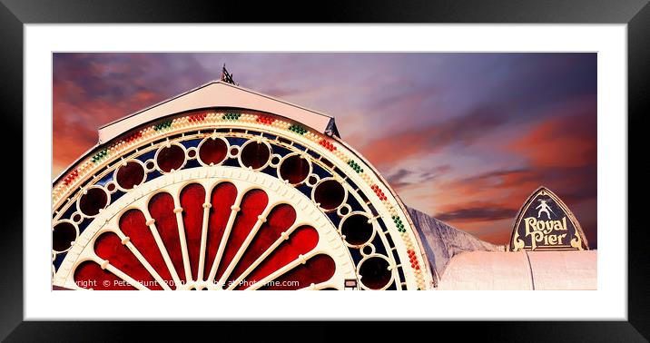 Aberystwyth Pier Frontage Framed Mounted Print by Peter Hunt