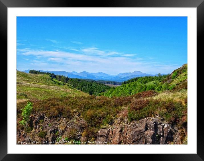 View from Burncrooks Reservoir to the Arrochar Alp Framed Mounted Print by yvonne & paul carroll