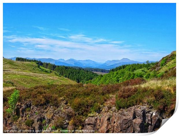 View from Burncrooks Reservoir to the Arrochar Alp Print by yvonne & paul carroll