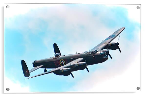 The Lancaster Bomber Acrylic by Dave Newman