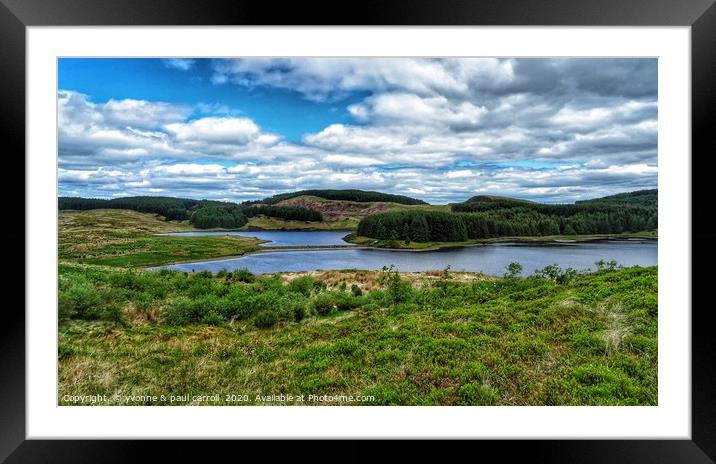 Jaw Reservoir and Cochno Loch in the Kilpatrick hi Framed Mounted Print by yvonne & paul carroll