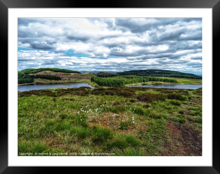 Jaw Reservoir and Cochno Loch in the Kilpatrick Hi Framed Mounted Print by yvonne & paul carroll