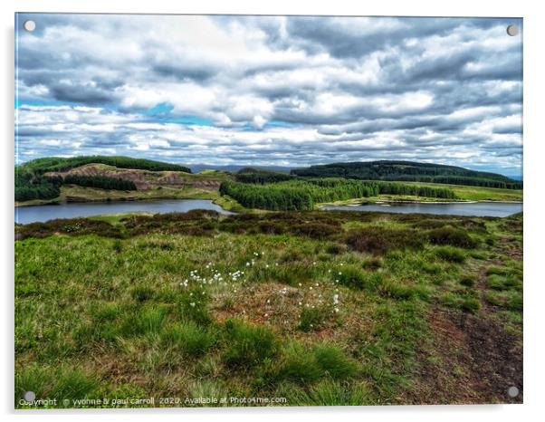 Jaw Reservoir and Cochno Loch in the Kilpatrick Hi Acrylic by yvonne & paul carroll