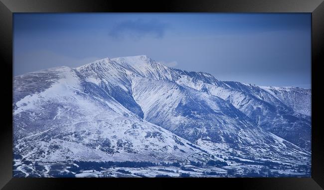 A Winter's Blencathra Framed Print by John Malley