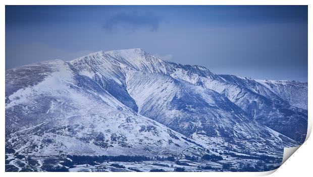 A Winter's Blencathra Print by John Malley