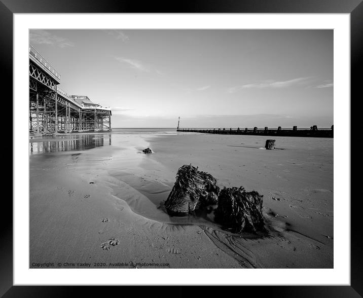 Cromer Beach on a calm winters day Framed Mounted Print by Chris Yaxley