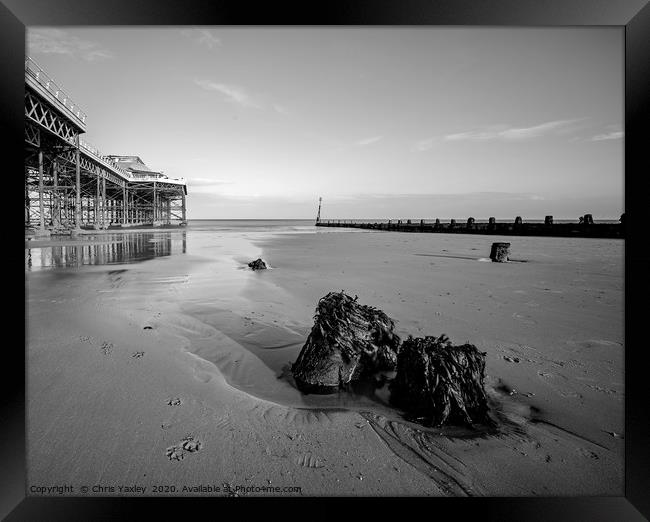 Cromer Beach on a calm winters day Framed Print by Chris Yaxley