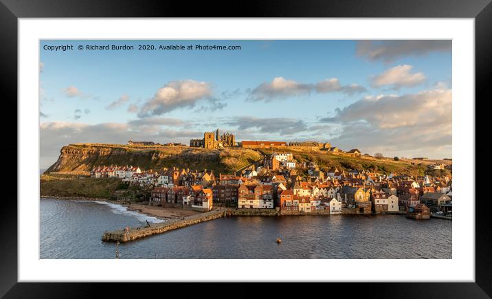Whitby Old Town Framed Mounted Print by Richard Burdon