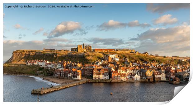 Whitby Old Town Print by Richard Burdon