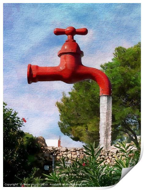 Giant Water Tap Print by Peter Hunt
