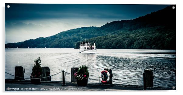 Passenger boat at Lake Windermere Acrylic by Peter Hunt