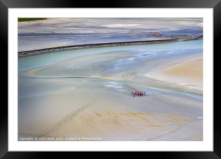 Tide lookout at Mont St. Michel Framed Mounted Print by Jordi Carrio