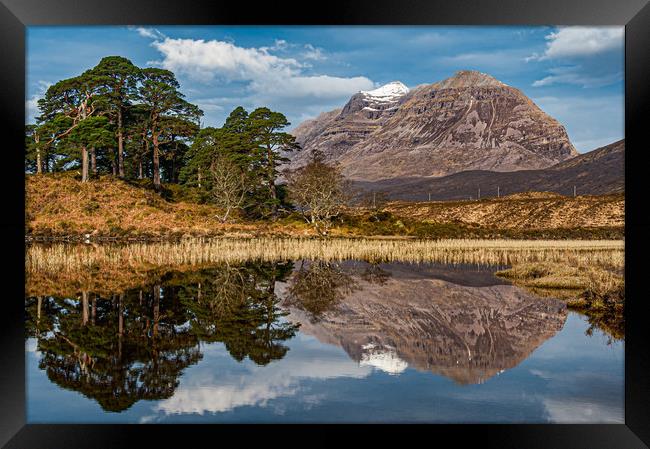 Liathach across Loch Clair Framed Print by George Robertson