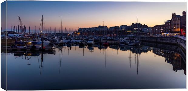 Ramsgate Harbour at sunset Canvas Print by Scott Somerside