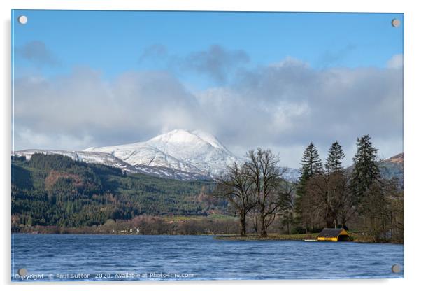 Overlooking Loch Ard Acrylic by Paul Sutton
