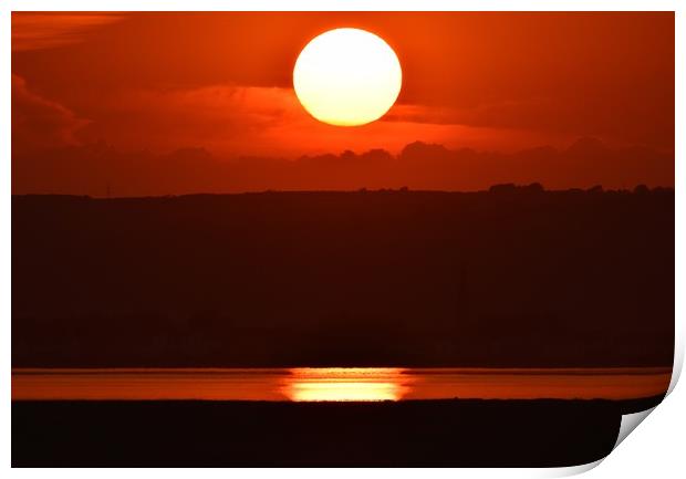 Penclawdd sunset Print by Duane evans