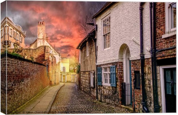 Chapter House Street York Canvas Print by Alison Chambers
