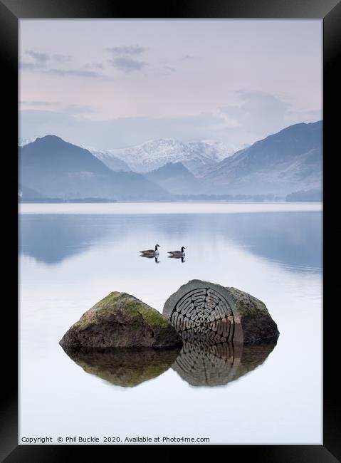 Geese and the Centenary Stones Framed Print by Phil Buckle