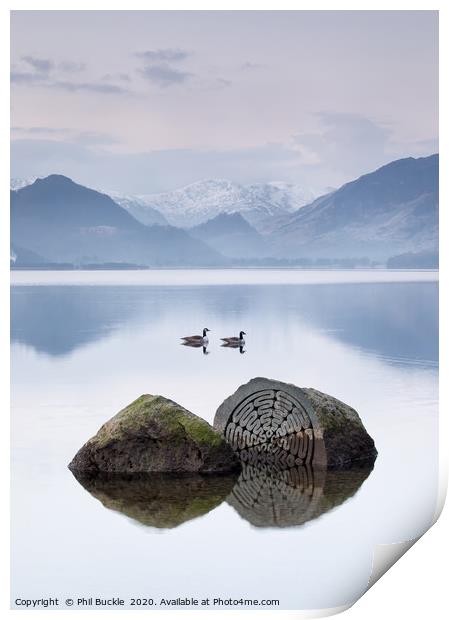 Geese and the Centenary Stones Print by Phil Buckle