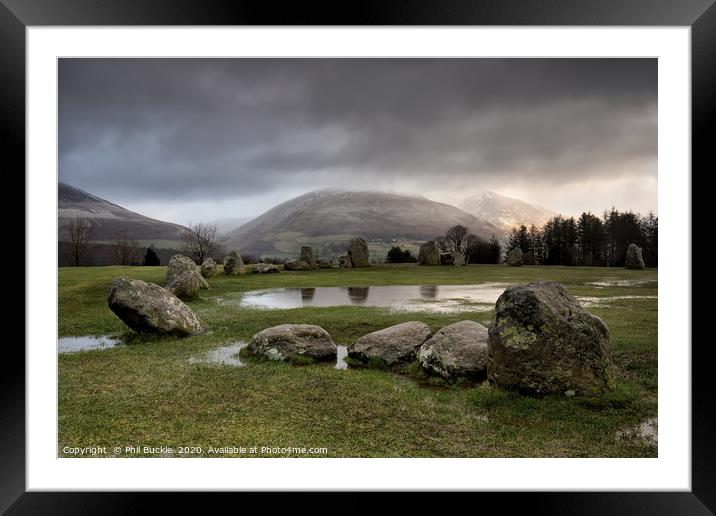 Castlerigg Between The Showers Framed Mounted Print by Phil Buckle