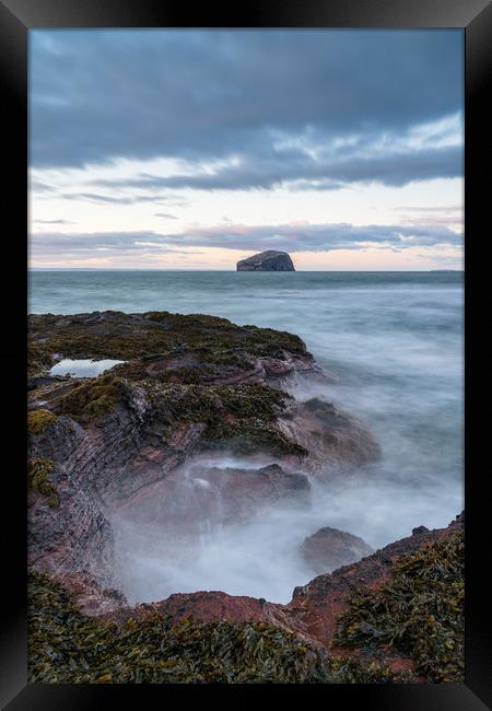 Looking out to Bass Rock Framed Print by Miles Gray