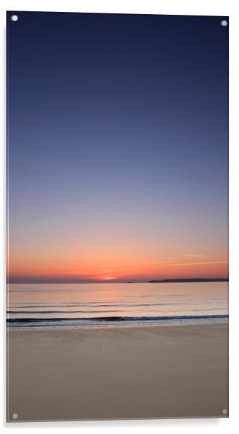 Shoreline Sunrise Acrylic by Mick Blakey