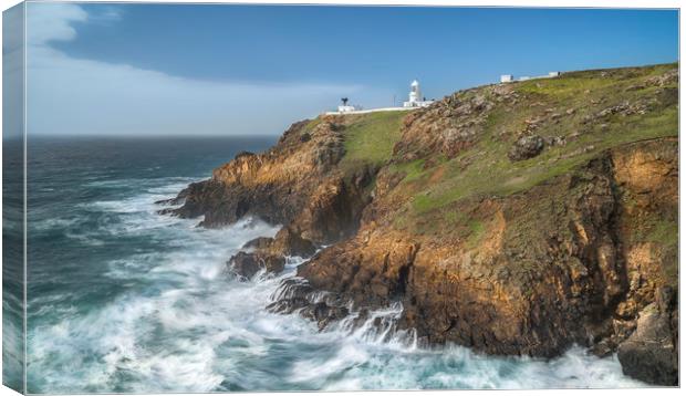 Pendeen Point lighthouse Canvas Print by Mick Blakey
