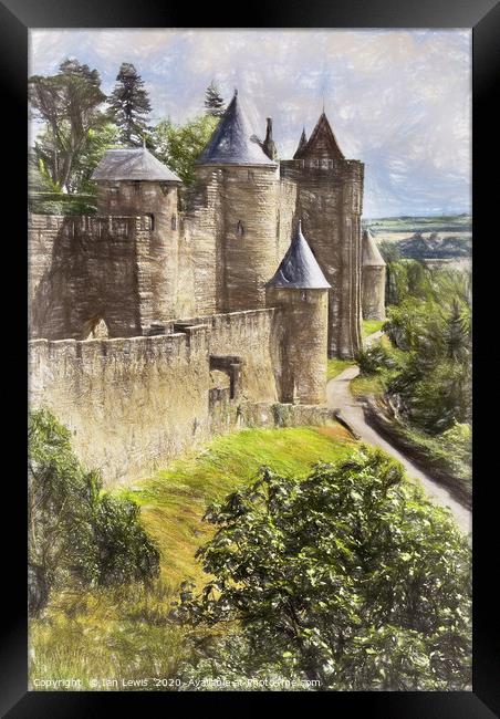 Carcassonne As Digital Art Framed Print by Ian Lewis