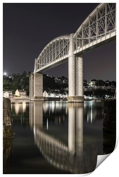 Tamar Bridge Reflections  Print by Mick Blakey