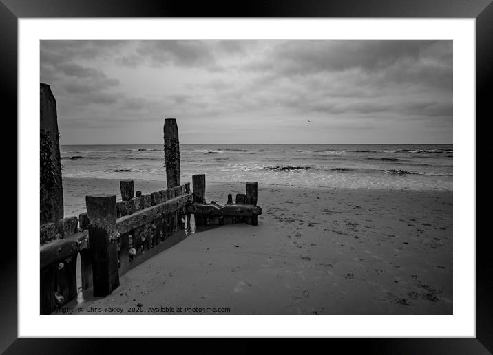 Norfolk coast protection Framed Mounted Print by Chris Yaxley