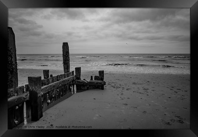 Norfolk coast protection Framed Print by Chris Yaxley