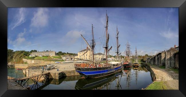 Tall Ships in Charlestown Harbour Framed Print by Mick Blakey