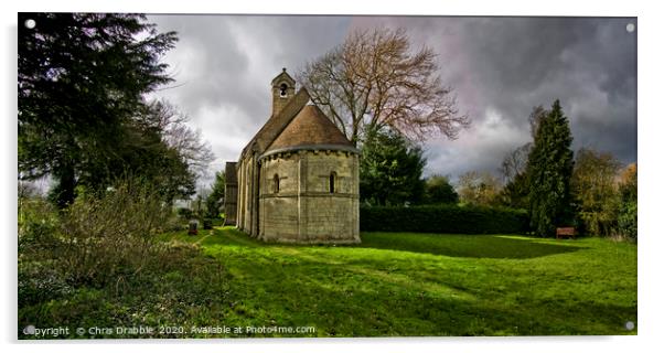 All Saints Chapel, Steetley Acrylic by Chris Drabble