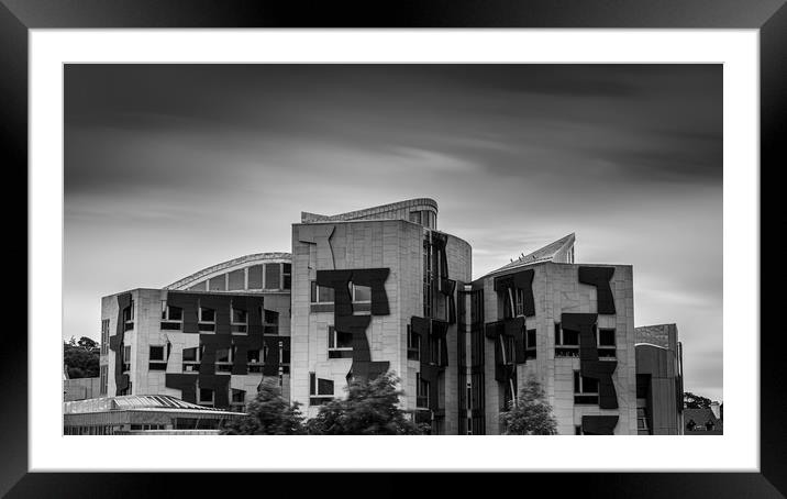 Scottish Parliament long exposure  Framed Mounted Print by Steven Lennie