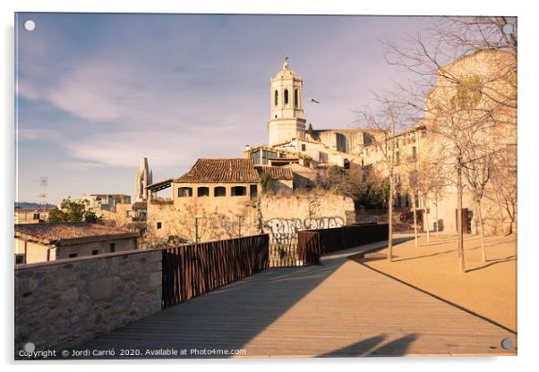 Girona historic center - Catalonia Acrylic by Jordi Carrio