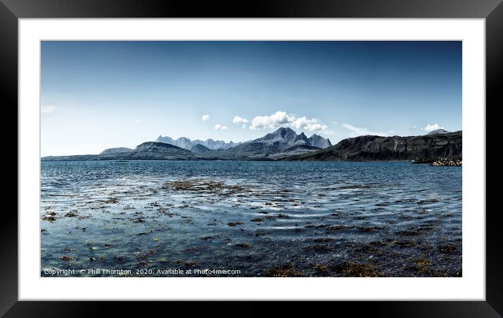 Dramatic Sea and Mountains on the Isle of Skye Framed Mounted Print by Phill Thornton