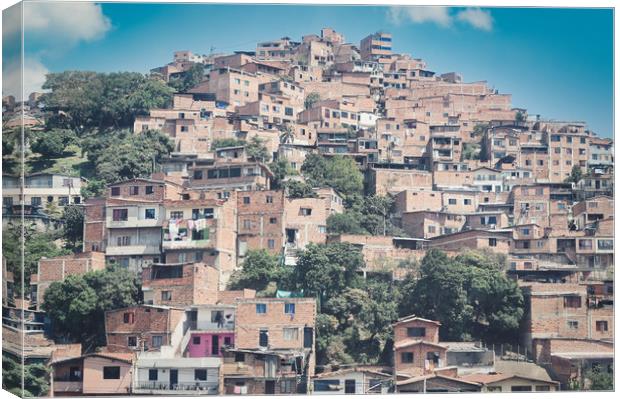 Comuna 13 Slum in Medellin, Colombia Canvas Print by federico stevanin