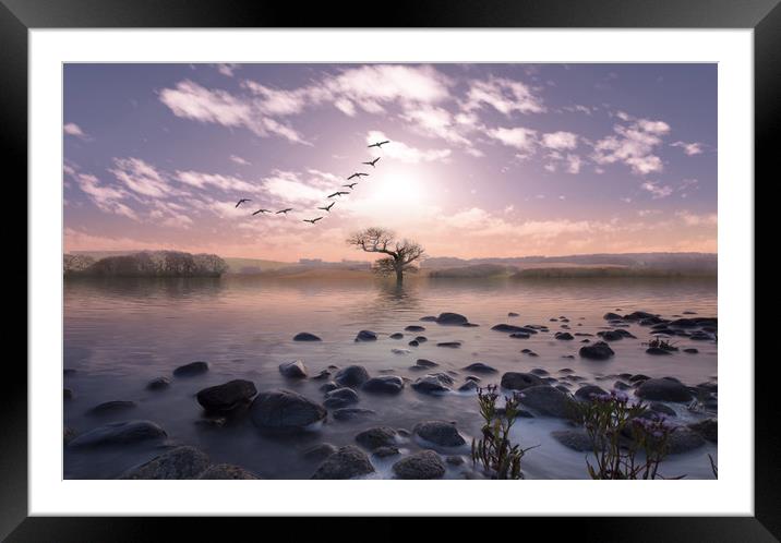 Lone Sentinel over the Horizon Framed Mounted Print by Simon Marlow