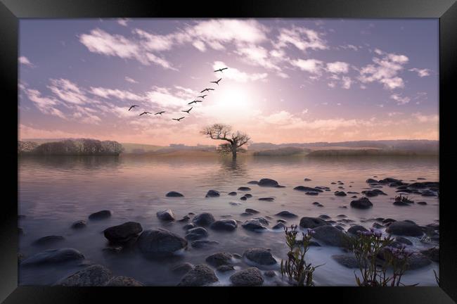 Lone Sentinel over the Horizon Framed Print by Simon Marlow