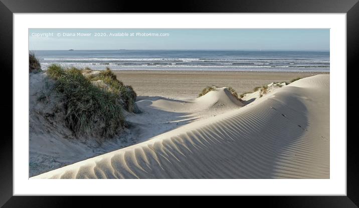 Camber Sands Framed Mounted Print by Diana Mower