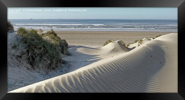 Camber Sands Framed Print by Diana Mower