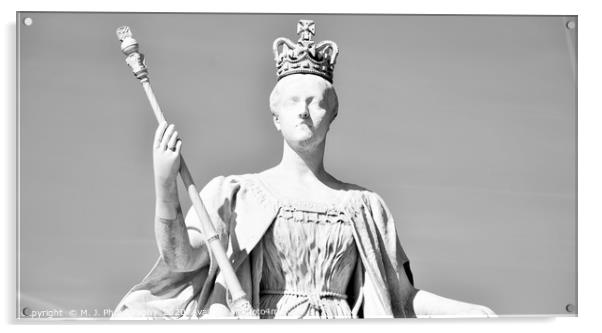 Queen Victoria Statue in Kensington Gardens, Londo Acrylic by M. J. Photography