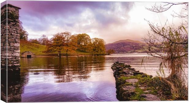 Dusk on Lake Windermere Canvas Print by Phil Page